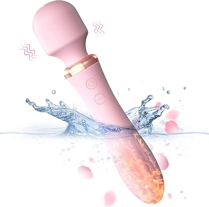 Boumuno Vibrator for Women – Sex Toy for Clitoral & G-Spot Stimulation with Heating Feature, Waterproof Dildo Vibrator with 10 Intense Vibration Modes & Dual Motor for Solo or Couples Play, Pink.